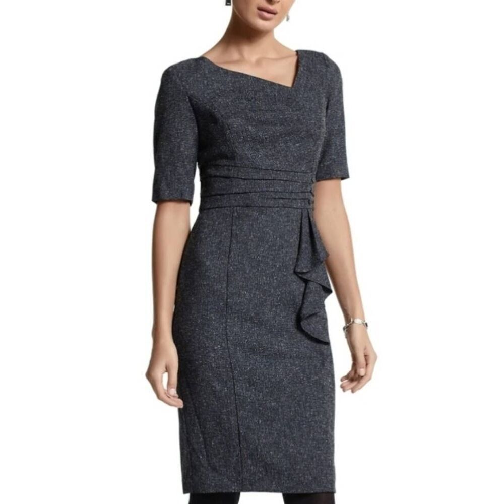 White House Black Market tweed sheath dress size 10 - Picture 2 of 11